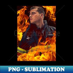 911 - Evan Buck Buckley - Flames - Trendy Sublimation Digital Download - Perfect for Creative Projects
