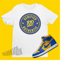 Verified Authentic Air Jordan 1 Reverse Laney Sneaker Matching Tee Shirt