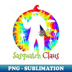 Sasquatch Claus Funny Bigfoot Alien American Flag Christmas - Premium Sublimation Digital Download - Spice Up Your Sublimation Projects