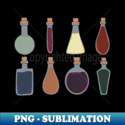 potion bottles - premium png sublimation file - unlock vibrant sublimation designs