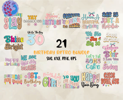 Mermaid Birthday SVG Bundle, Birthday Svg, Happy Birthday Png, T-shirt Designs 43