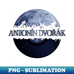 Antonn Dvok blue moon vinyl - Decorative Sublimation PNG File - Spice Up Your Sublimation Projects