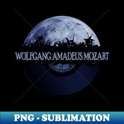 Wolfgang Amadeus Mozart blue moon vinyl - Aesthetic Sublimation Digital File - Unleash Your Creativity