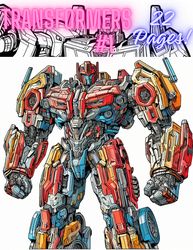 Coloring Book Transformers,Easy Coloring Pages,Transformers Themed coloring Book,For hildren and Adults coloring book