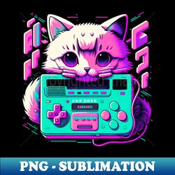 neon gamer cat - Creative Sublimation PNG Download - Perfect for Creative Projects