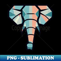 Elegant Geometric Elephant A Timeless Artwork for Animal Lovers - Trendy Sublimation Digital Download - Unleash Your Creativity