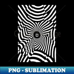 Optical Illusion - Black and White - PNG Transparent Digital Download File for Sublimation - Bold & Eye-catching
