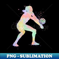 girl volleyball libero player watercolor sport gift - special edition sublimation png file - revolutionize your designs