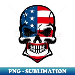 american flag skull - high-resolution png sublimation file - revolutionize your designs