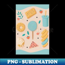 Sugary Sweet Treats - Pastel Colored Pattern - Exclusive PNG Sublimation Download - Add a Festive Touch to Every Day