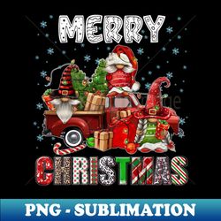 Merry Christmas Gnome Family Funny Xmas Tree Women Men Kids - PNG Transparent Sublimation Design - Unlock Vibrant Sublimation Designs
