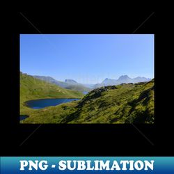 Lake Landscape  Swiss Artwork Photography - Creative Sublimation PNG Download - Vibrant and Eye-Catching Typography