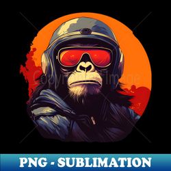 Monkey pilot design art - Signature Sublimation PNG File - Defying the Norms