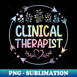 Clinical Therapist cute floral watercolor - Elegant Sublimation PNG Download - Bring Your Designs to Life