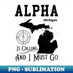 Alpha Michigan Upper Peninsula - Artistic Sublimation Digital File - Perfect for Personalization