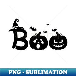 boo halloween silhouette with bats and witch hat  halloween party halloween t-shirt hocus pocus shirt halloween funny tee halloween shirt - exclusive sublimation digital file - enhance your apparel with stunning detail
