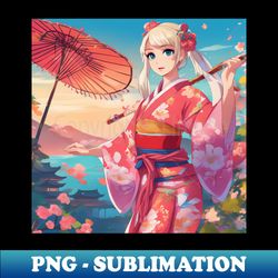 Harajuku Hype Japanese Anime Girl - Elegant Sublimation PNG Download - Bring Your Designs to Life