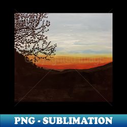 Smoky Mountains Sunrise - PNG Sublimation Digital Download - Instantly Transform Your Sublimation Projects