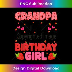 Grandpa Berry First Birthday Girl Strawberry Party Decor - Futuristic PNG Sublimation File - Striking & Memorable Impressions