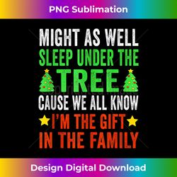 Might As Well Sleep Under The Tree Funny Christmas Family Tank Top - Sublimation-Optimized PNG File - Tailor-Made for Sublimation Craftsmanship