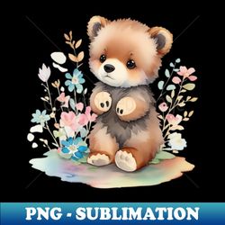 cute bear cub - artistic sublimation digital file - unleash your inner rebellion