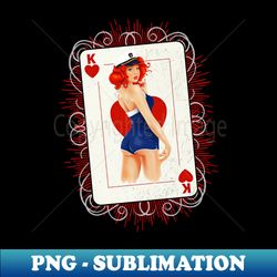 Poker Card King of Hearts - High-Resolution PNG Sublimation File - Revolutionize Your Designs