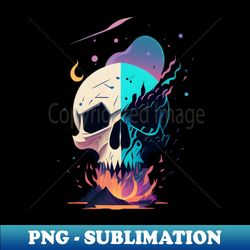 Rad Volcano Abstract Skull - Professional Sublimation Digital Download - Add a Festive Touch to Every Day