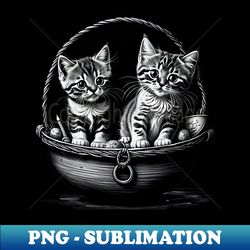 Little cats in basket - Special Edition Sublimation PNG File - Transform Your Sublimation Creations