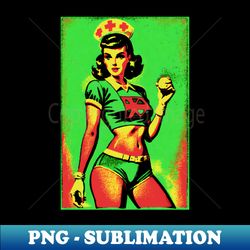 Nurse woman art - PNG Transparent Digital Download File for Sublimation - Bring Your Designs to Life