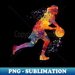 girl basketball dribbling watercolor - png sublimation digital download - perfect for sublimation art