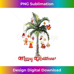 Merry Christmas Palm Tree Light Tropical Christmas Tank Top - Edgy Sublimation Digital File - Striking & Memorable Impressions