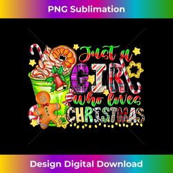 Just A Girl Who Loves Christmas Hot Cocoa And Gingerbread Tank Top - Bohemian Sublimation Digital Download - Challenge Creative Boundaries