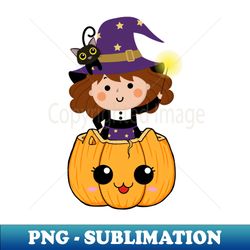 Cute halloween witch - Unique Sublimation PNG Download - Perfect for Sublimation Mastery