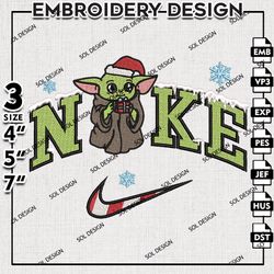 Christmas Baby Yoda Embroidery Files, Christmas Embroidery Design, Starwar Machine Embroidery Design, Baby Yoda Emb File