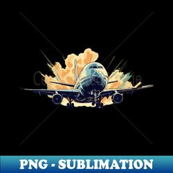 Jet airplane on takeoff - Unique Sublimation PNG Download - Fashionable and Fearless