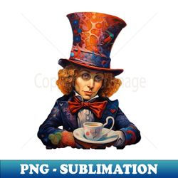 the mad hatter - retro png sublimation digital download - bring your designs to life