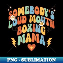 retro boxing mama mothers day - decorative sublimation png file - enhance your apparel with stunning detail