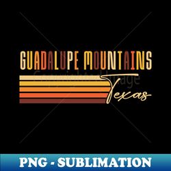 Retro Guadalupe Mountains Texas Souvenir - PNG Sublimation Digital Download - Bold & Eye-catching