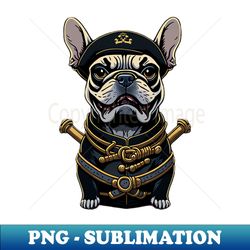 Cartoonish French Bulldog Pirate - Elegant Sublimation PNG Download - Defying the Norms