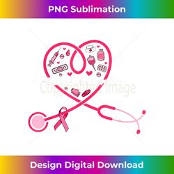 Mother Baby Nurse Pink Stethoscope Heart Pink Breast Cancer - Luxe Sublimation PNG Download - Ideal for Imaginative Endeavors