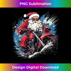 Motorcycle Santa Christmas Rider Xmas Tank Top - Eco-Friendly Sublimation PNG Download - Chic, Bold, and Uncompromising