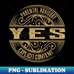 Yes Vintage Ornament - Exclusive PNG Sublimation Download - Unleash Your Creativity