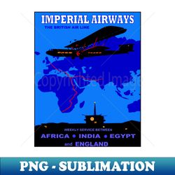 Imperial airways Vintage Travel and Tourism Advertising Print - Sublimation-Ready PNG File - Unleash Your Creativity