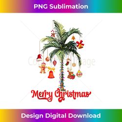 Merry Christmas Palm Tree Light Tropical Christmas Tank Top - Bespoke Sublimation Digital File - Rapidly Innovate Your Artistic Vision