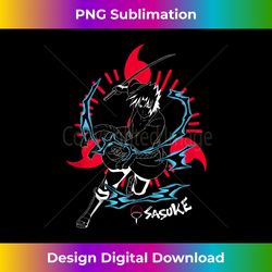 Naruto Shippuden Sasuke Inverted with Sharingan Tank To - Deluxe PNG Sublimation Download - Customize with Flair
