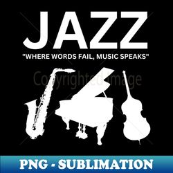 Jazz Instruments - PNG Transparent Digital Download File for Sublimation - Perfect for Sublimation Art