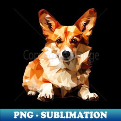 Origami Dog Corgi Orange - Modern Sublimation PNG File - Defying the Norms