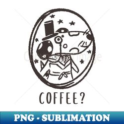 coffee smart cute - PNG Transparent Digital Download File for Sublimation - Create with Confidence