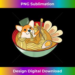 Kawaii Ramen Corgi DOG Japanese Noodles Gift T - Luxe Sublimation PNG Download - Lively and Captivating Visuals