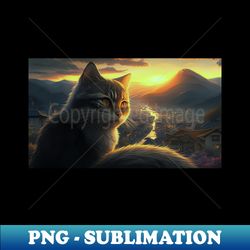 Japan cat - PNG Transparent Digital Download File for Sublimation - Enhance Your Apparel with Stunning Detail